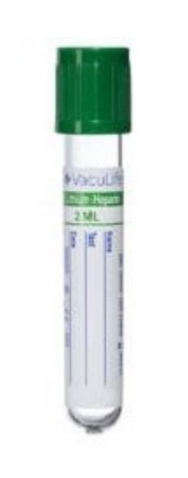 Вакулайф Одноразові вакуумні пробірки для забору крові, Літій-гепарин, 13×75 мм (mm), 2 мл (ml)